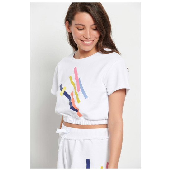 Bodytalk Γυναικεία κοντομάνικη μπλούζα Cropped Bodytalk Γυναικεία κοντομάνικη μπλούζα Cropped